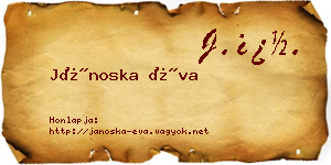 Jánoska Éva névjegykártya